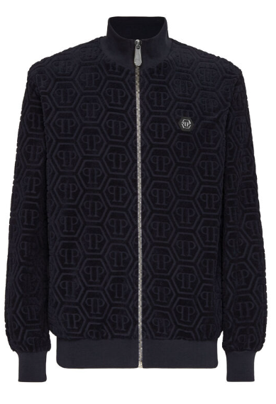 Felpa con motivo jacquard MJB3769 PTE021N 24 PHILIPP PLEIN Navy 