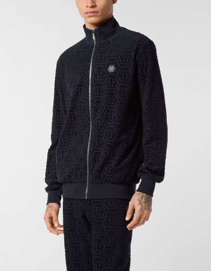 Felpa con motivo jacquard MJB3769 PTE021N 24 PHILIPP PLEIN Navy 