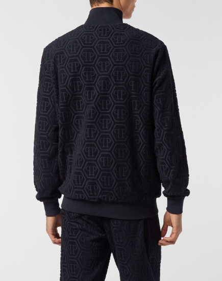 Felpa con motivo jacquard MJB3769 PTE021N 24 PHILIPP PLEIN Navy 