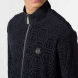 Felpa con motivo jacquard MJB3769 PTE021N 24 PHILIPP PLEIN Navy 