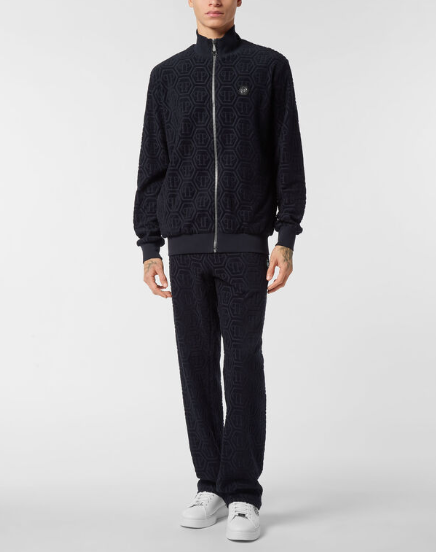 Felpa con motivo jacquard MJB3769 PTE021N 24 PHILIPP PLEIN Navy 