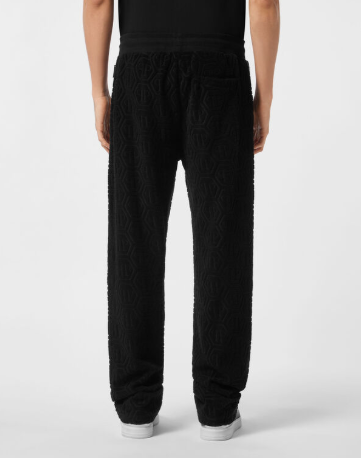Pantaloni con motivo jacquard MJT2658 PTE021N 02 PHILIPP PLEIN Black 