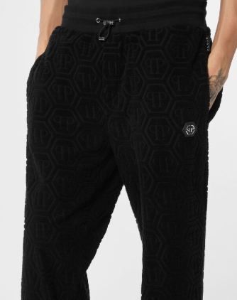 Pantaloni con motivo jacquard MJT2658 PTE021N 02 PHILIPP PLEIN Black 