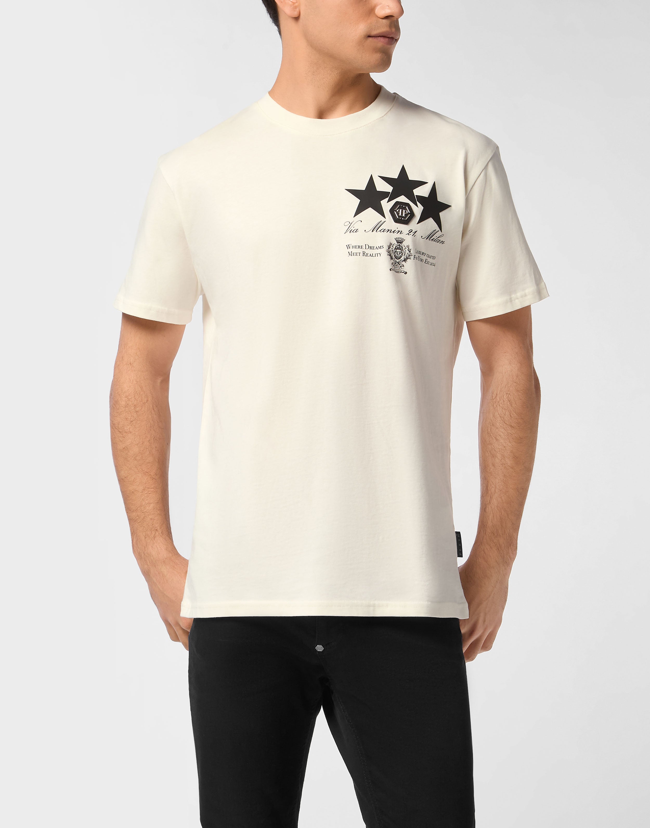 T-Shirt manica corta MTK8478 PJY002N 01OF PHILIPP PLEIN Off white 
