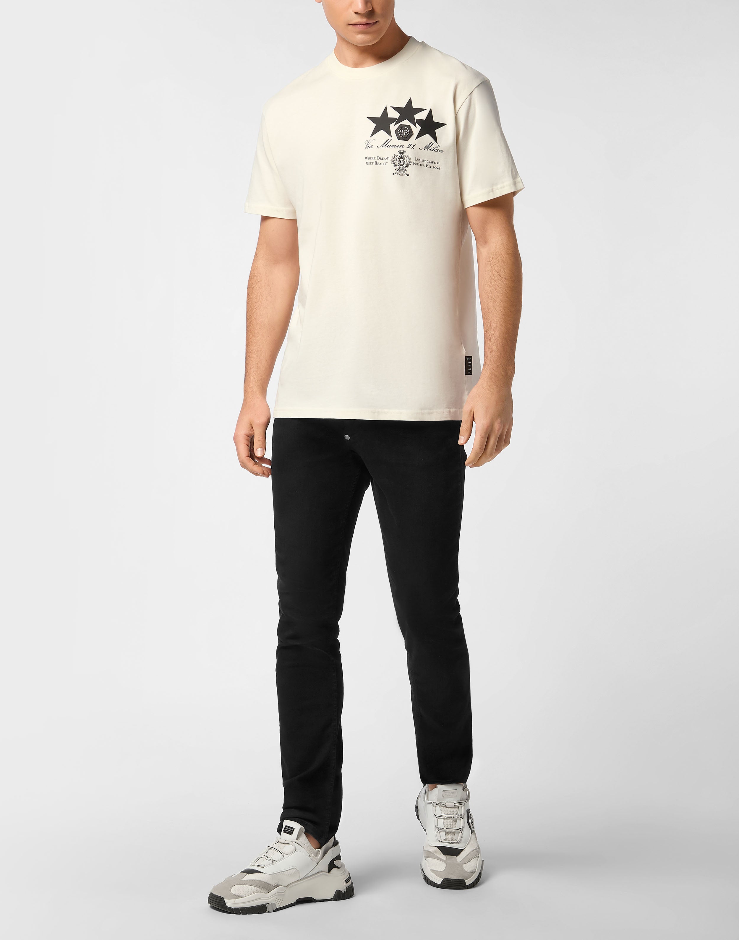 T-Shirt manica corta MTK8478 PJY002N 01OF PHILIPP PLEIN Off white 