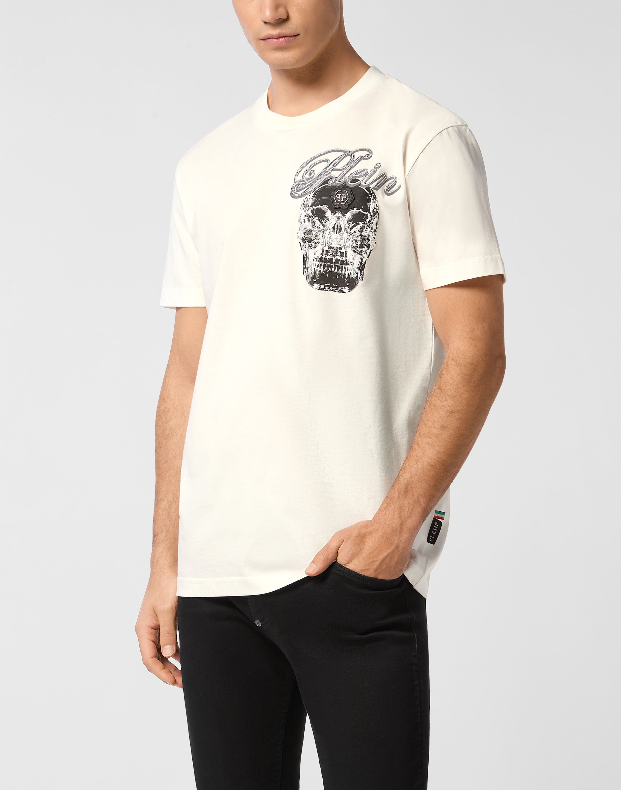 T-Shirt manica corta MTK8530 PJY002N 01OF PHILIPP PLEIN Off white 