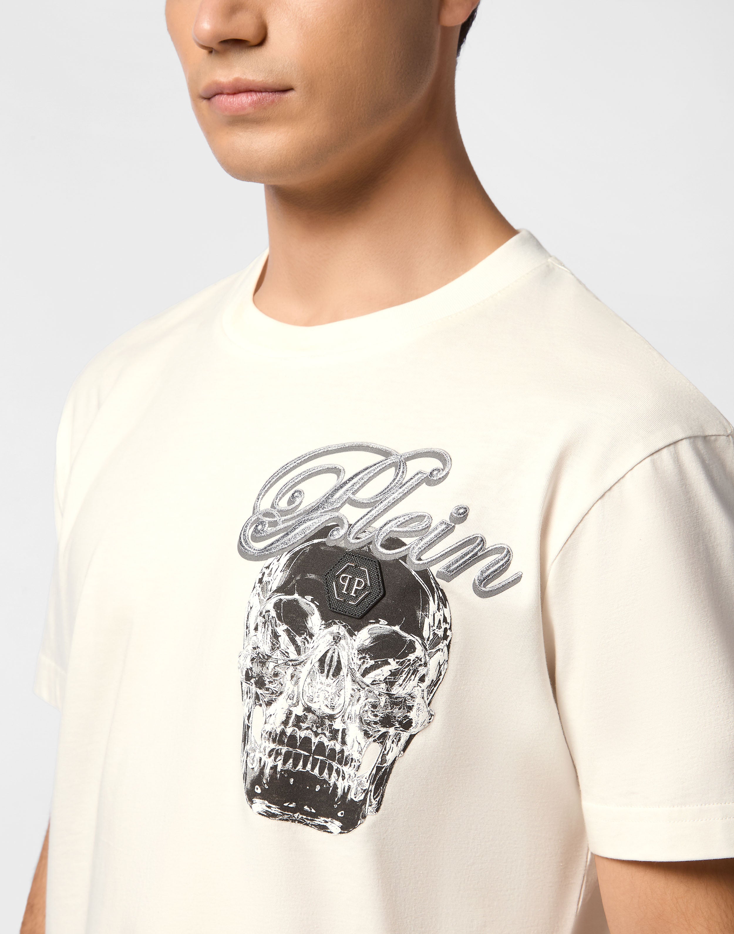 T-Shirt manica corta MTK8530 PJY002N 01OF PHILIPP PLEIN Off white 