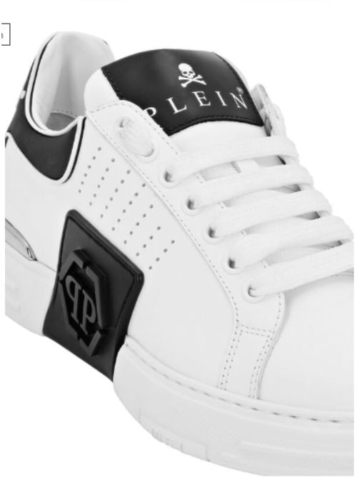 Sneakers basse in pelle USC0775 PLE005N 01 PHILIPP PLEIN White/black 