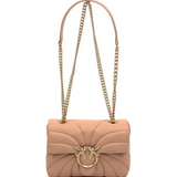 Borsa in pelle 100039A1EX C79Q PINKO Rosa toast 