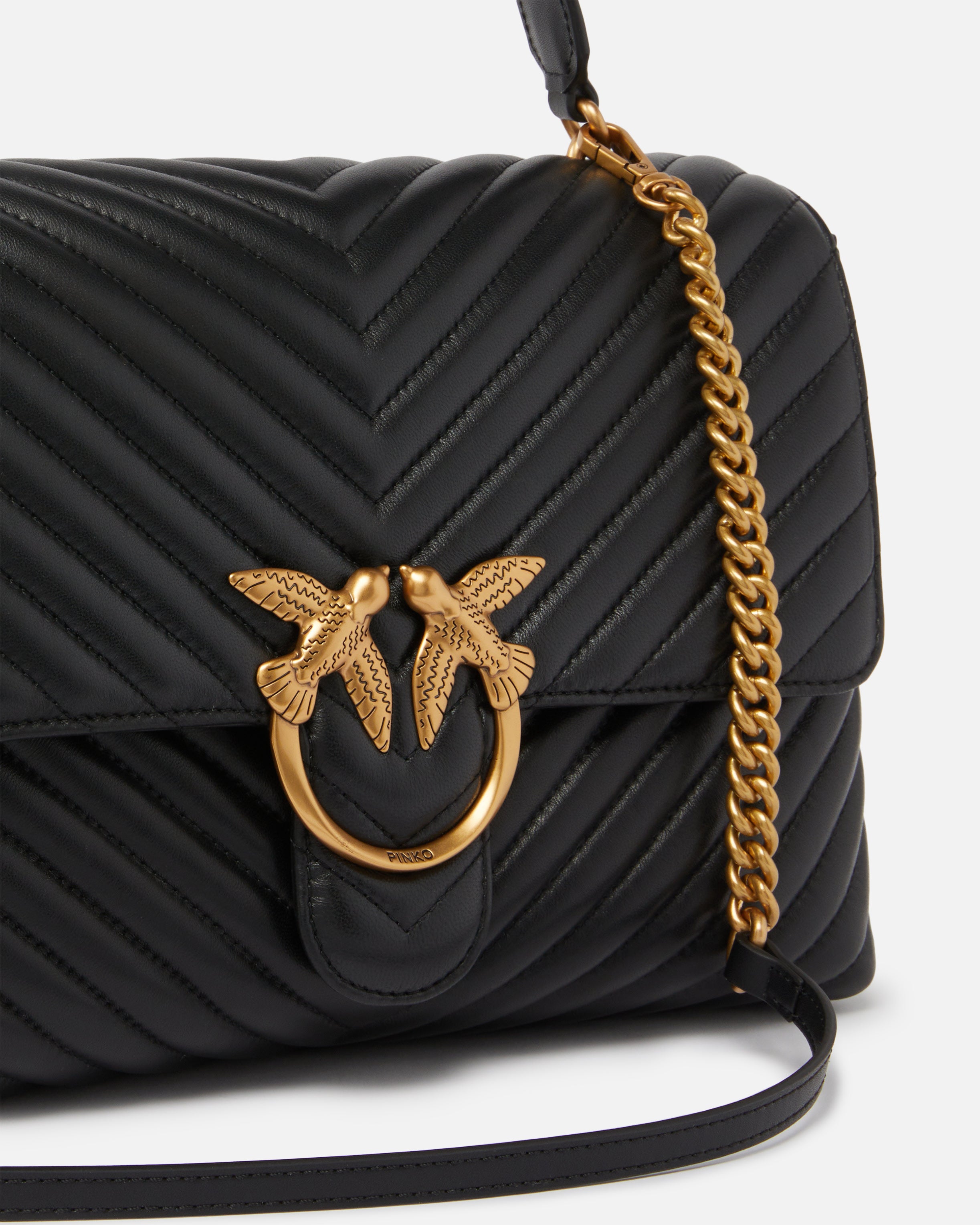 Borsa in pelle 100042A0GK Z99Q PINKO Black 