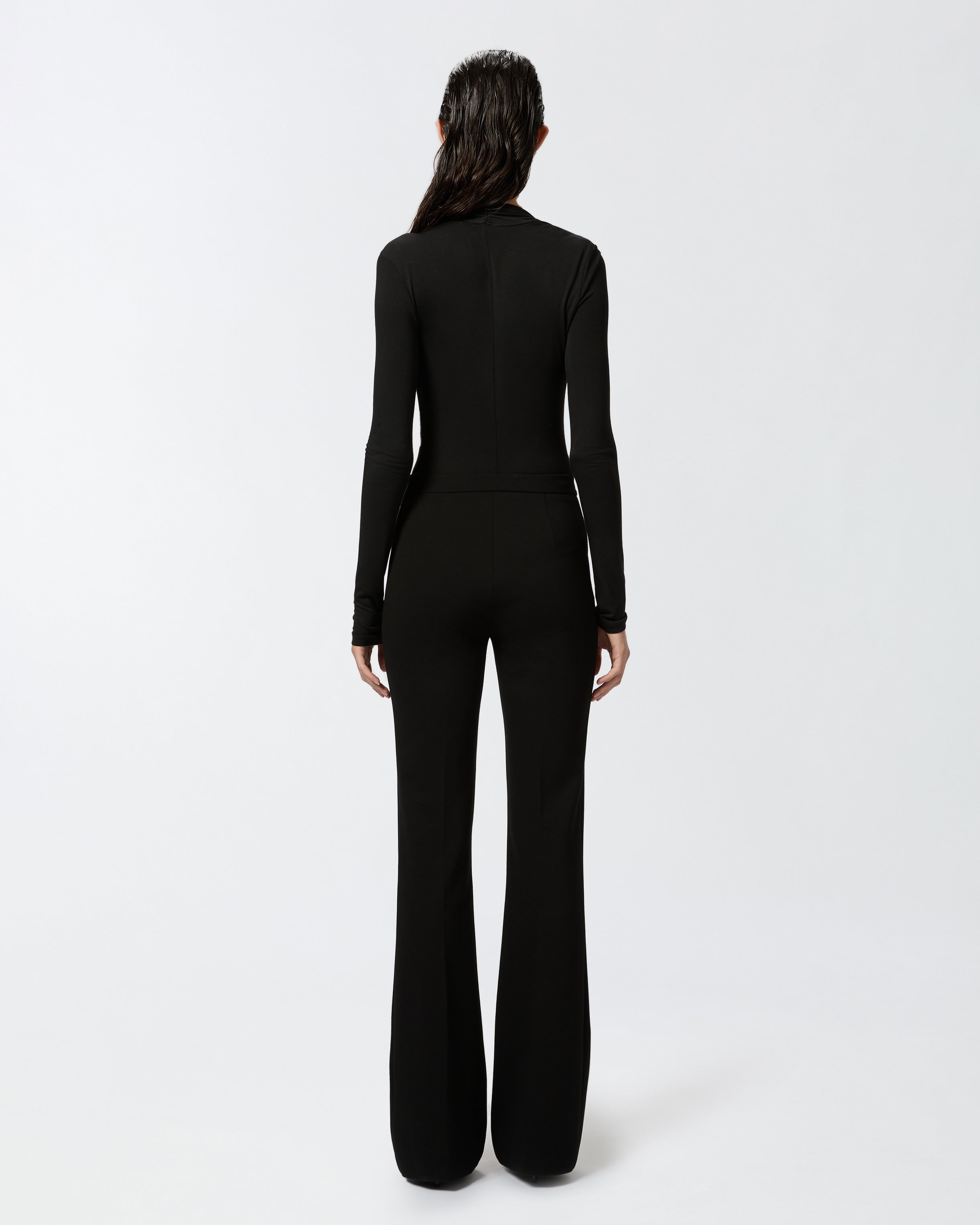 Pantaloni flared punto stoffa 100054A15M Z99 PINKO Black 
