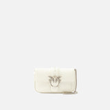 Borsa in pelle 100061A0F1 Z14O PINKO Bianco seta-old silver 