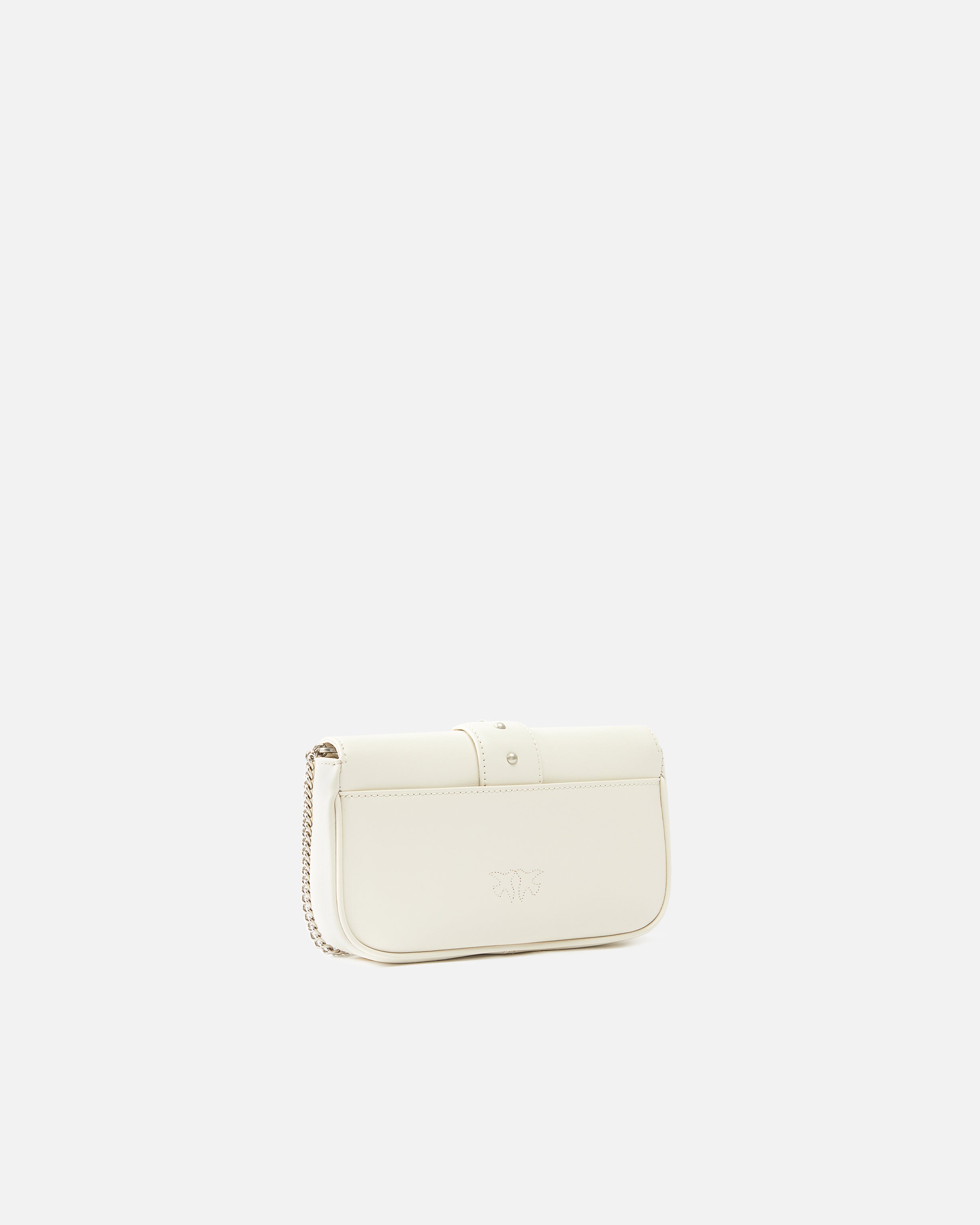 Borsa in pelle 100061A0F1 Z14O PINKO Bianco seta-old silver 