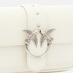 Borsa in pelle 100061A0F1 Z14O PINKO Bianco seta-old silver 