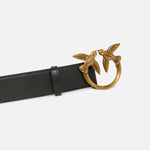 Cintura in pelle 100120A0F1 Z99Q PINKO Nero-antique gold 