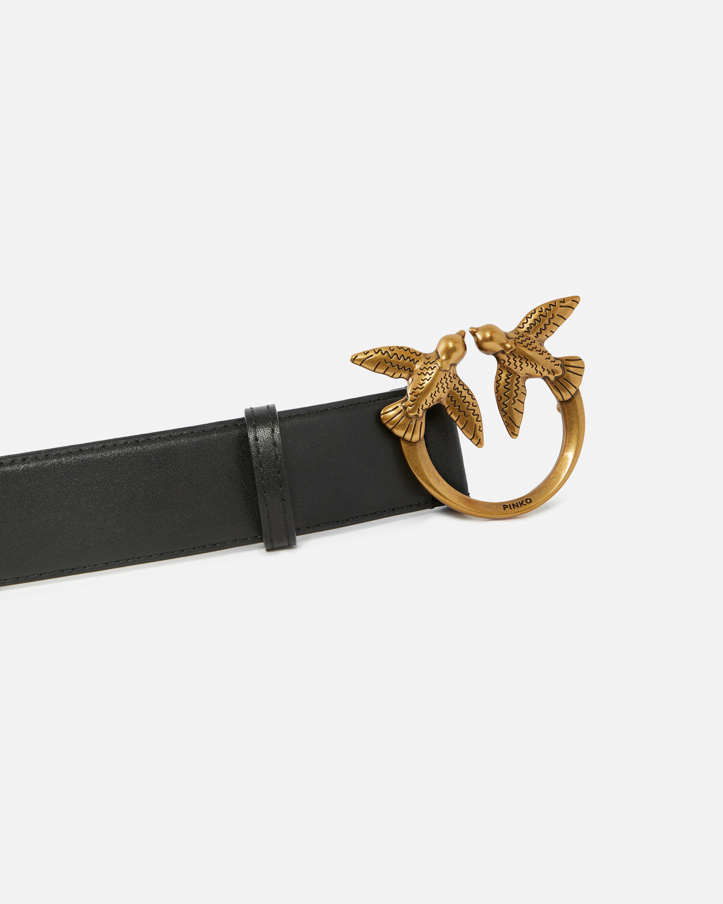 Cintura in pelle 100120A0F1 Z99Q PINKO Nero-antique gold 