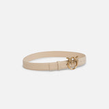 Cintura in pelle 100125A0F1 C50Q PINKO Beige-grigio fumo 