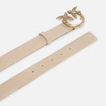 Cintura in pelle 100125A0F1 C50Q PINKO Beige-grigio fumo 