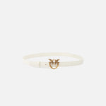 Cintura in pelle 100143A0F1 Z14Q PINKO Bianco seta-antique gold 