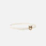Cintura in pelle 100143A0F1 Z14Q PINKO Bianco seta-antique gold 