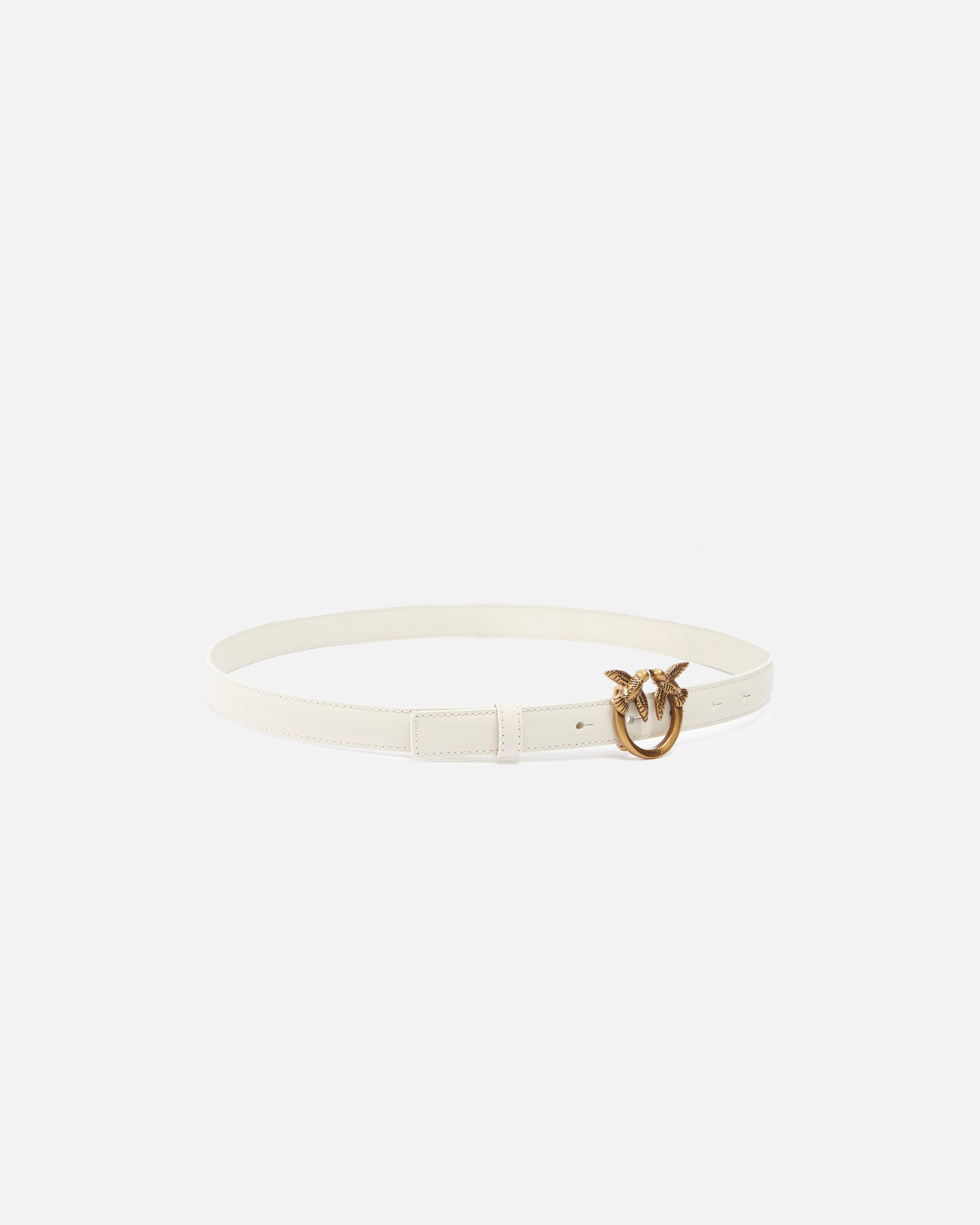 Cintura in pelle 100143A0F1 Z14Q PINKO Bianco seta-antique gold 