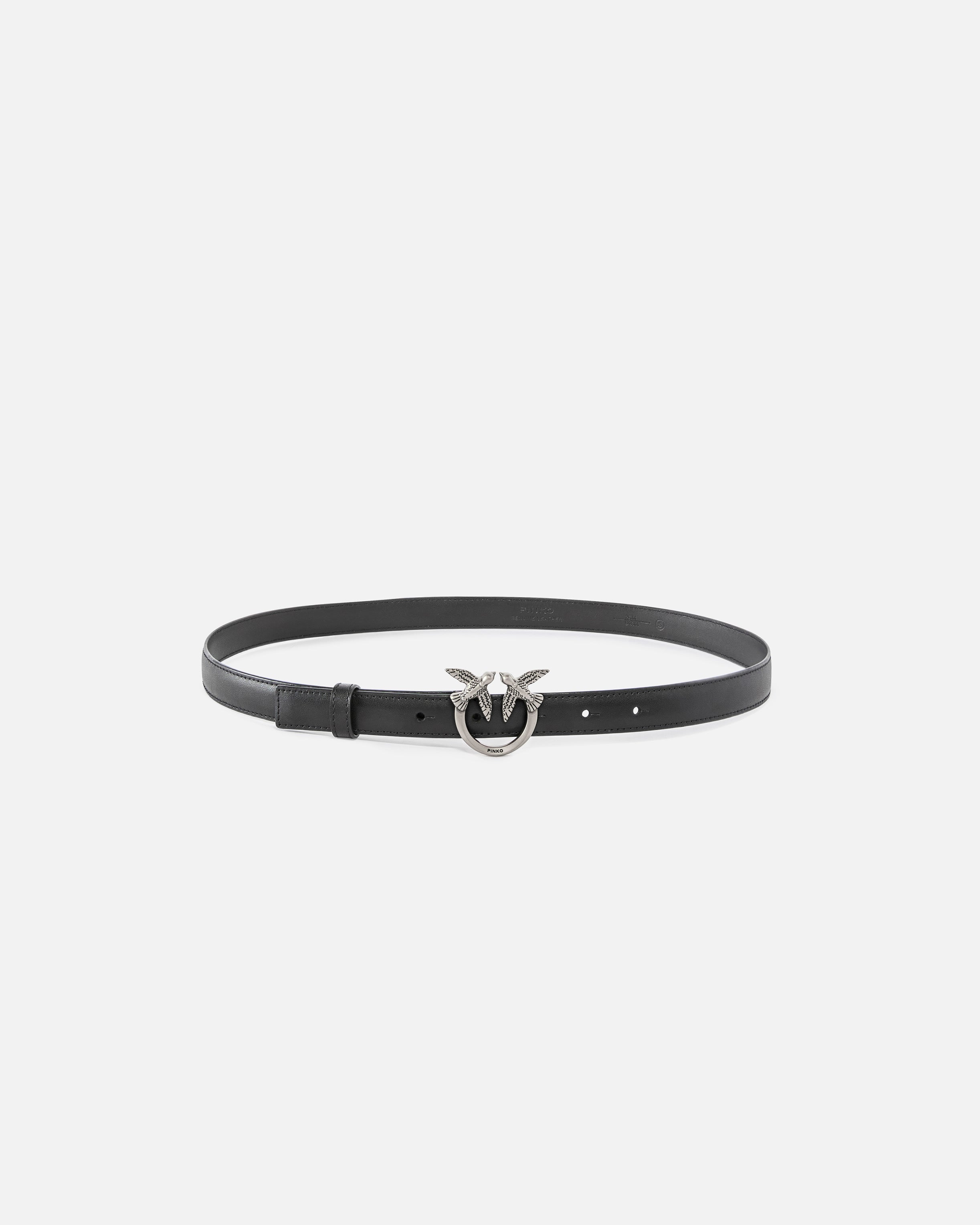 Cintura in pelle 100143A0F1 Z99O PINKO Nero/old silver 