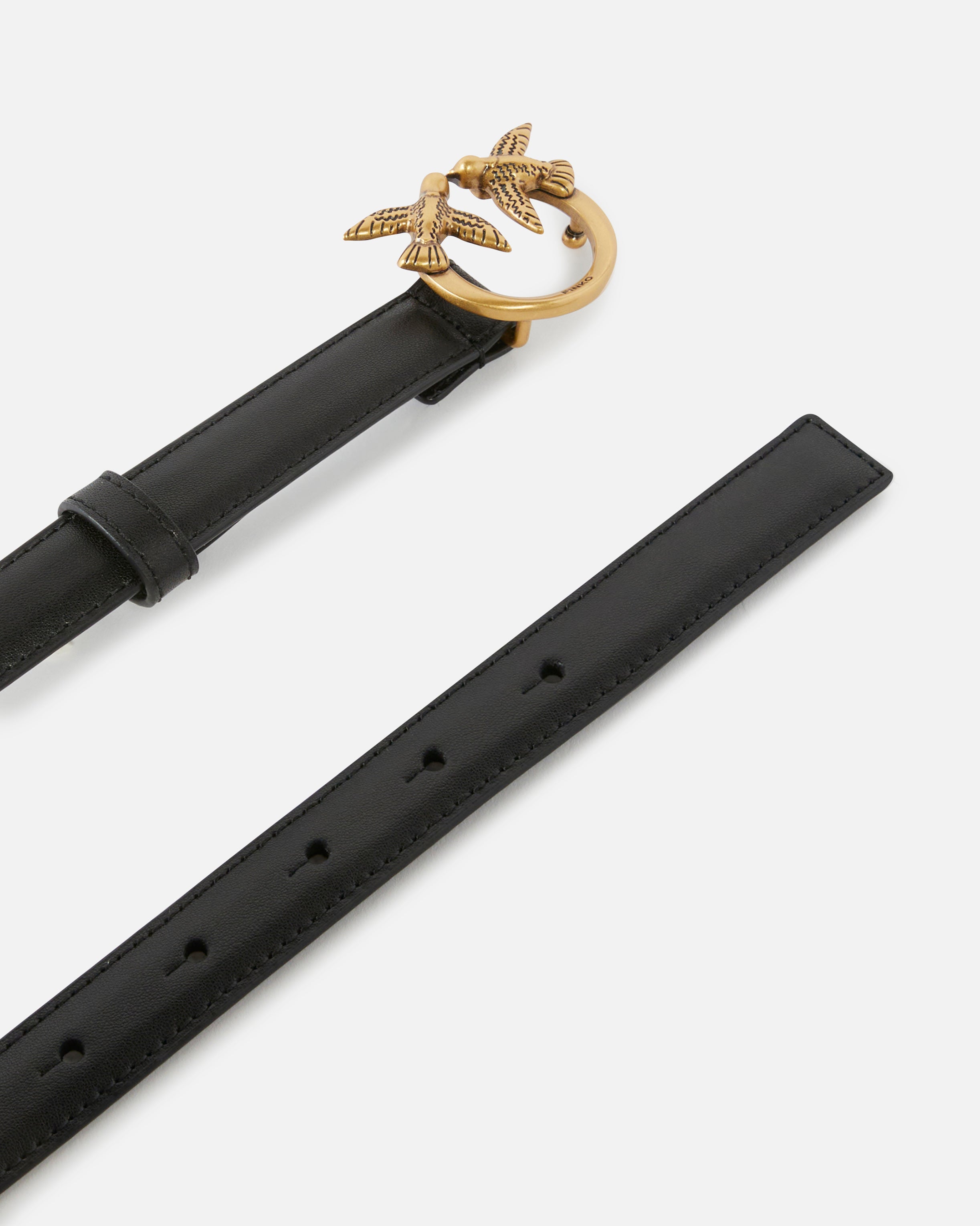 Cintura in pelle 100143A0F1 Z99Q PINKO Nero-antique gold 
