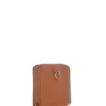 Portafoglio quadrato zip-around in pelle 100249A0F1 L58Q PINKO Cuoio 