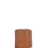 Portafoglio quadrato zip-around in pelle 100249A0F1 L58Q PINKO Cuoio 