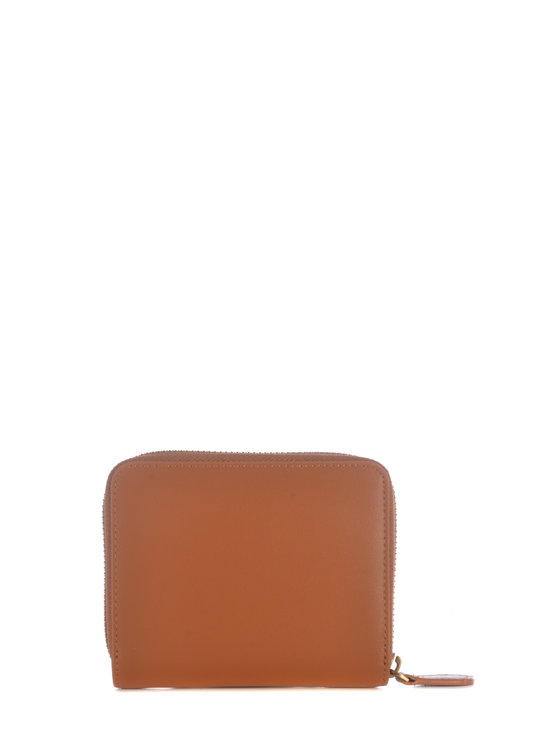 Portafoglio quadrato zip-around in pelle 100249A0F1 L58Q PINKO Cuoio 