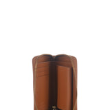 Portafoglio quadrato zip-around in pelle 100249A0F1 L58Q PINKO Cuoio 
