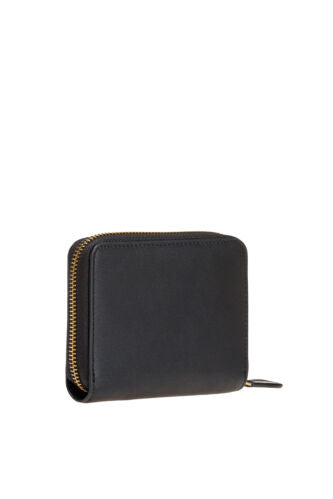 Portafoglio quadrato zip-around in pelle 100249A0F1 Z99Q PINKO Nero-antigue 