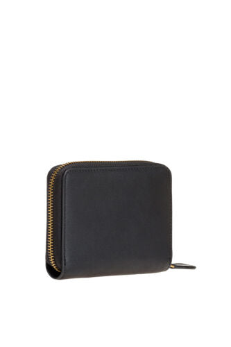 Portafoglio quadrato zip-around in pelle 100249A0F1 Z99Q PINKO Nero-antigue 