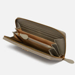 Portafoglio zip-around in pelle 100250A0F1 I68Q PINKO Noce-antique gold 