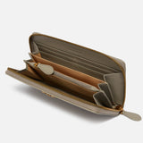 Portafoglio zip-around in pelle 100250A0F1 I68Q PINKO Noce-antique gold 