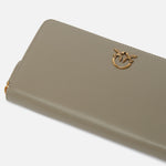Portafoglio zip-around in pelle 100250A0F1 I68Q PINKO Noce-antique gold 