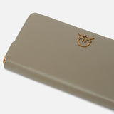 Portafoglio zip-around in pelle 100250A0F1 I68Q PINKO Noce-antique gold 