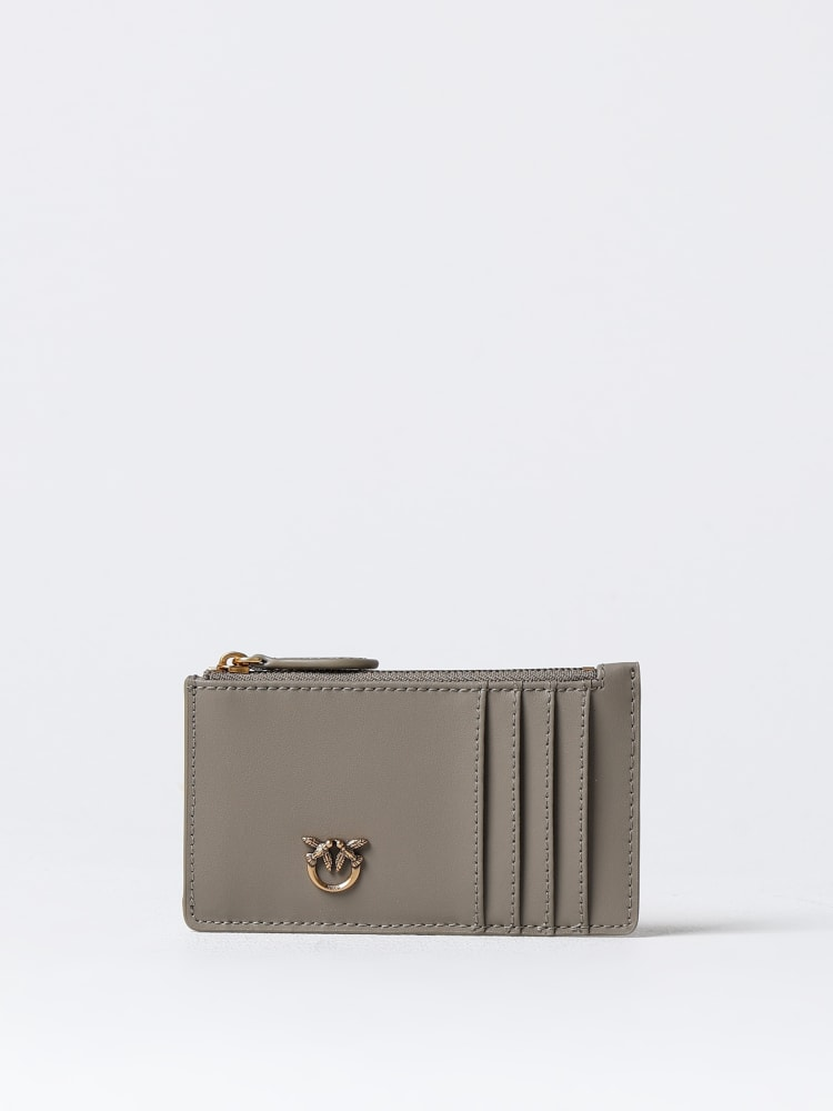 Portacarte in pelle 100251A0F1 I68Q PINKO Noce/antique gold 
