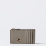 Portacarte in pelle 100251A0F1 I68Q PINKO Noce/antique gold 