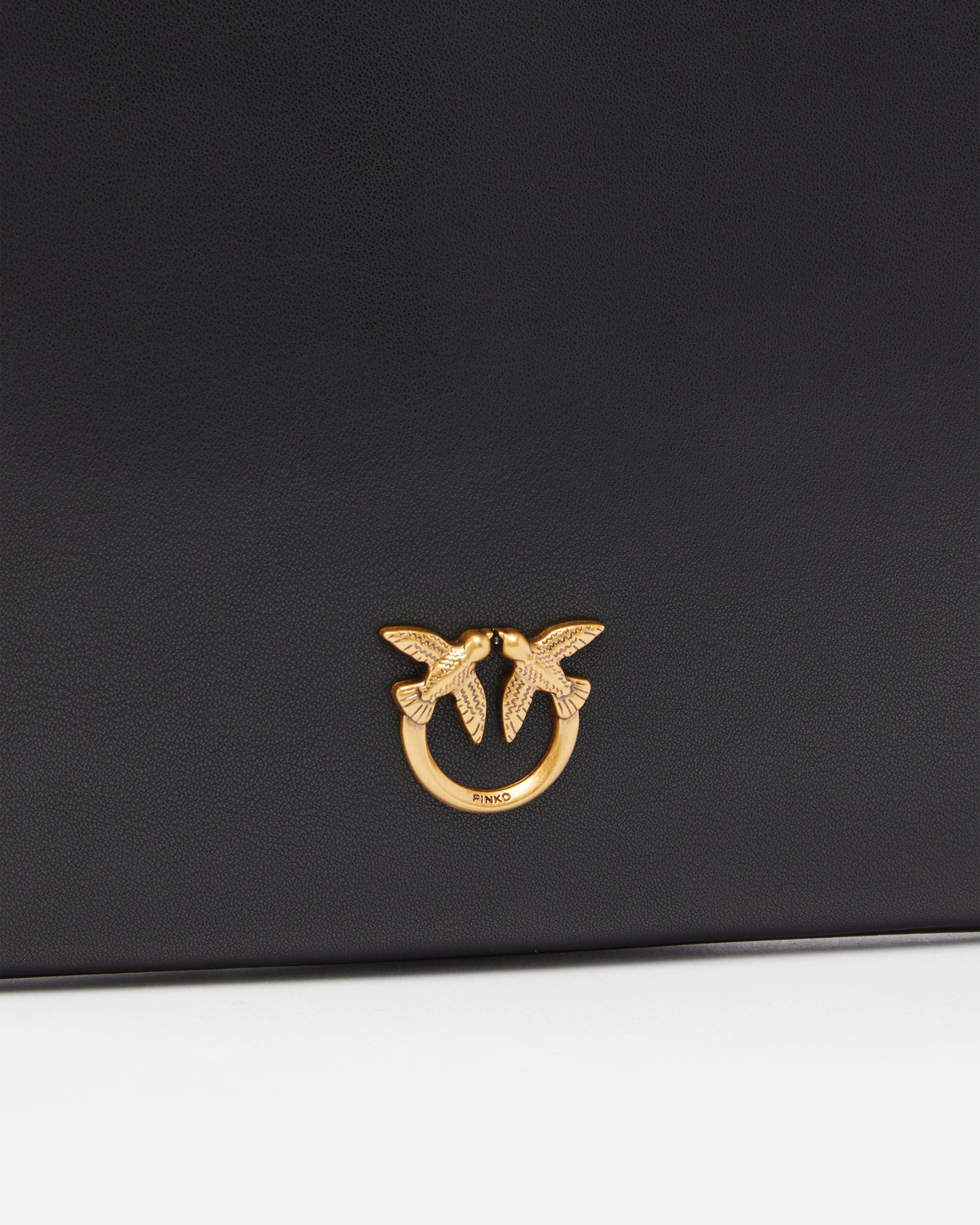 Borsa in pelle 100455A0F1 Z99Q PINKO Nero-antique gold 