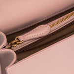 Borsa a tracolla media in pelle liscia 100941A0F1 O81Q PINKO Cipria-antique gold 