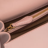 Borsa a tracolla media in pelle liscia 100941A0F1 O81Q PINKO Cipria-antique gold 