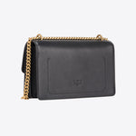 Borsa a tracolla media in pelle liscia 100941A0F1 Z99Q PINKO Nero-antigue 