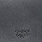 Borsa a tracolla media in pelle liscia 100941A0F1 Z99Q PINKO Nero-antigue 