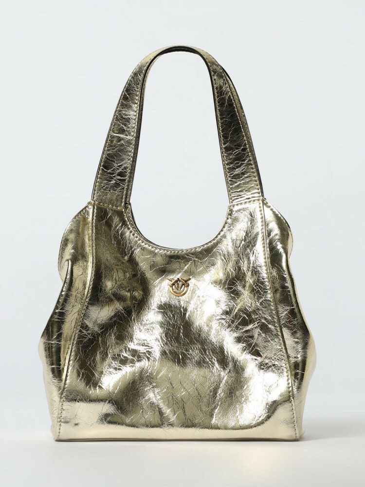 Borsa media in pelle effetto used 104645A2OT ZZLQ PINKO Oro-antique gold 