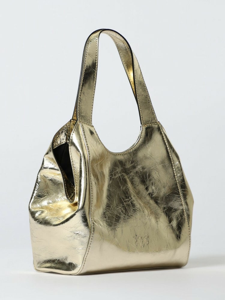Borsa media in pelle effetto used 104645A2OT ZZLQ PINKO Oro-antique gold 