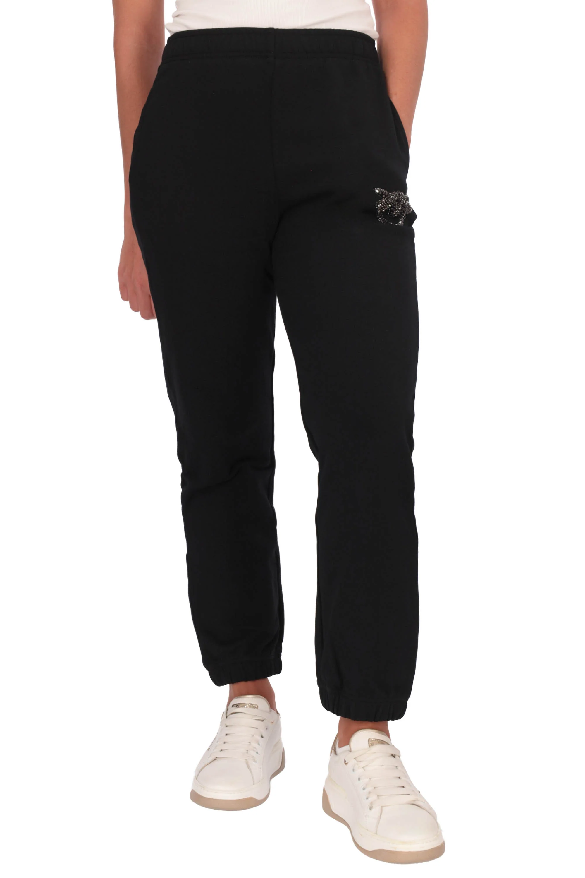 Jogger in jersey di cotone 104790A2RO Z99 PINKO Nero limousine 
