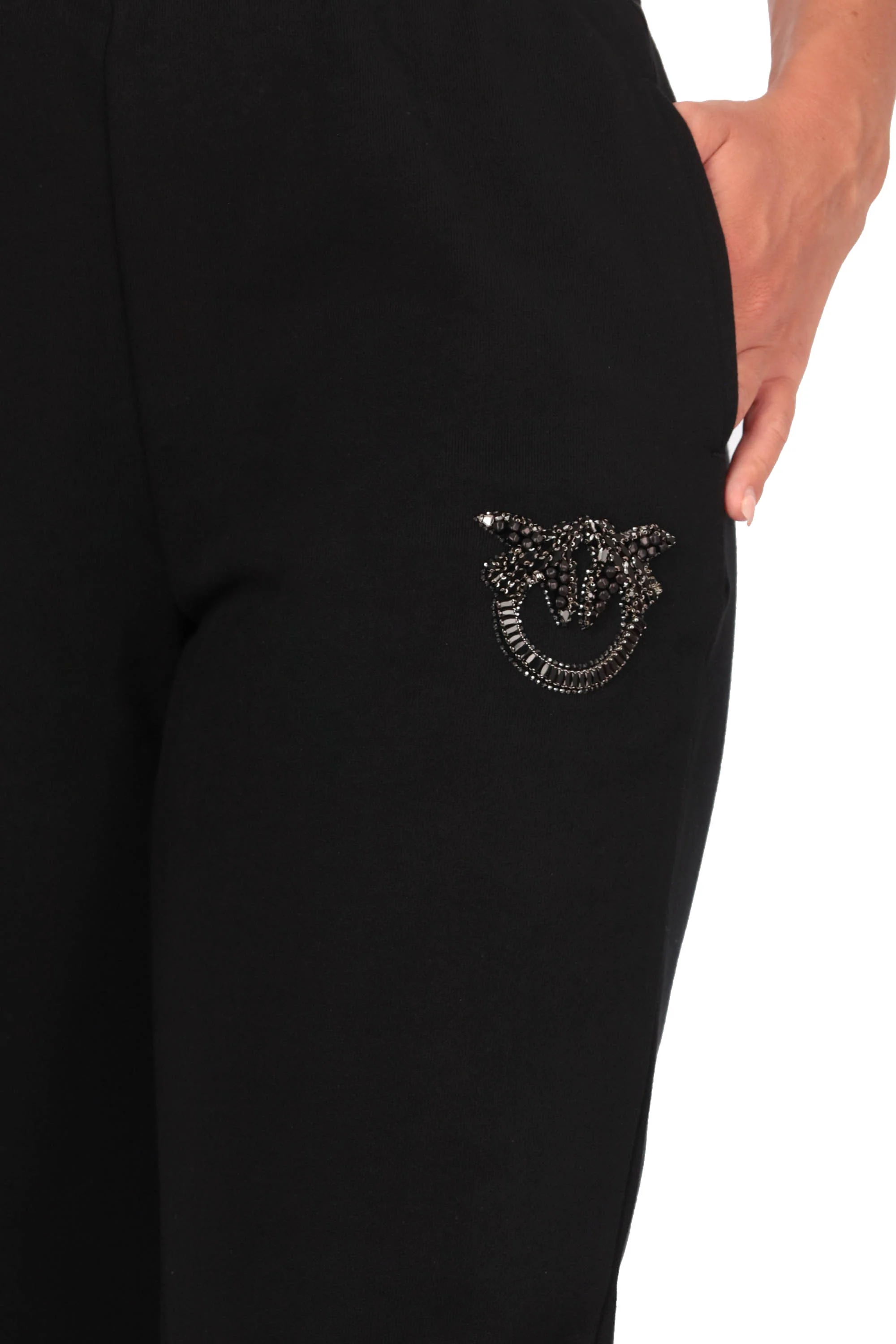 Jogger in jersey di cotone 104790A2RO Z99 PINKO Nero limousine 