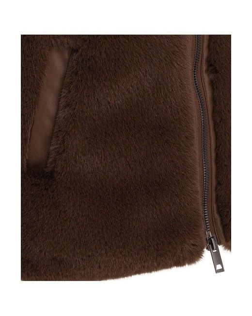 Gilet in ecopelliccia 105107A2WN L74 PINKO Marrone castano 