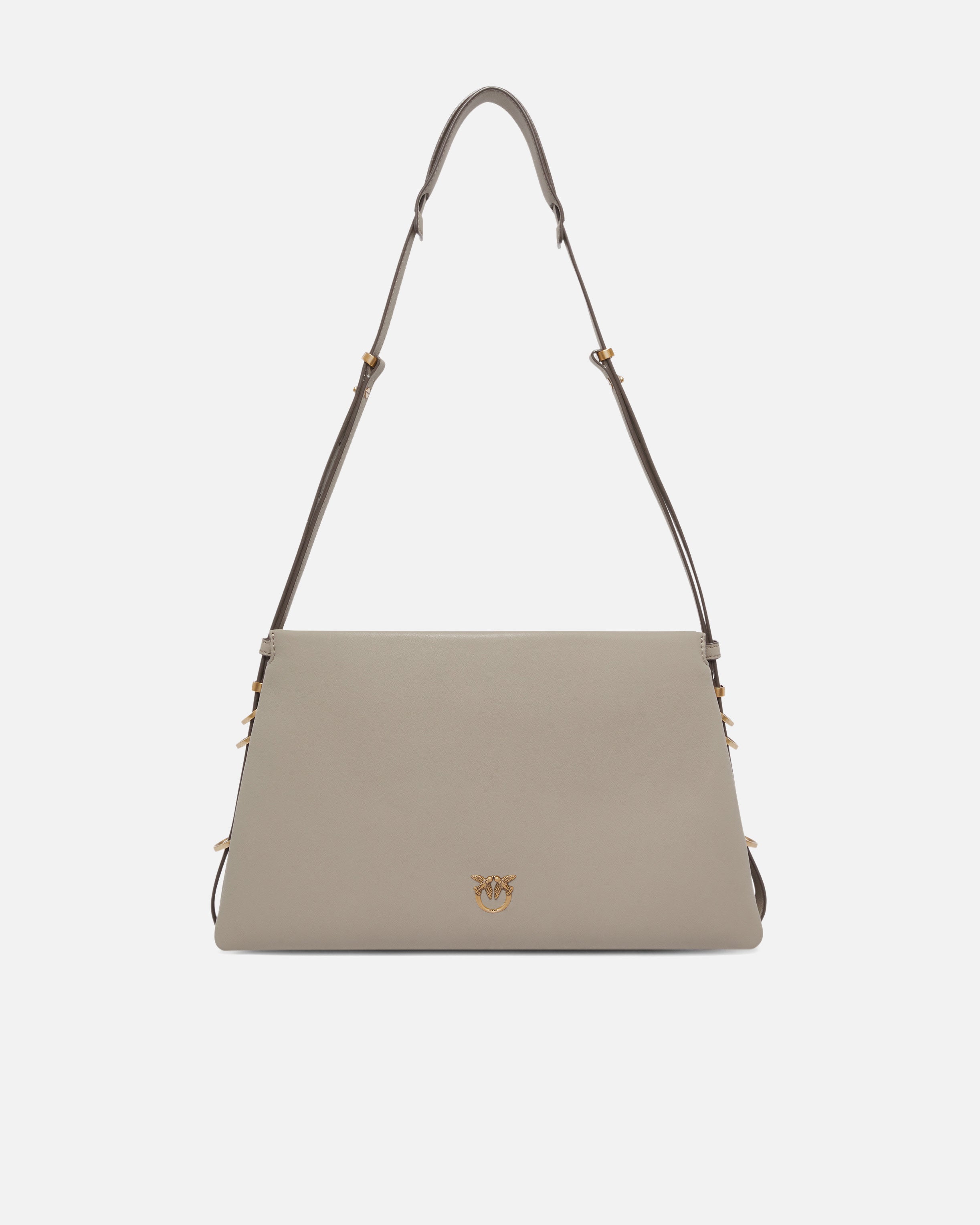 Borsa a tracolla con tre scomparti 105161A0QO I68Q PINKO Noce-antique gold 